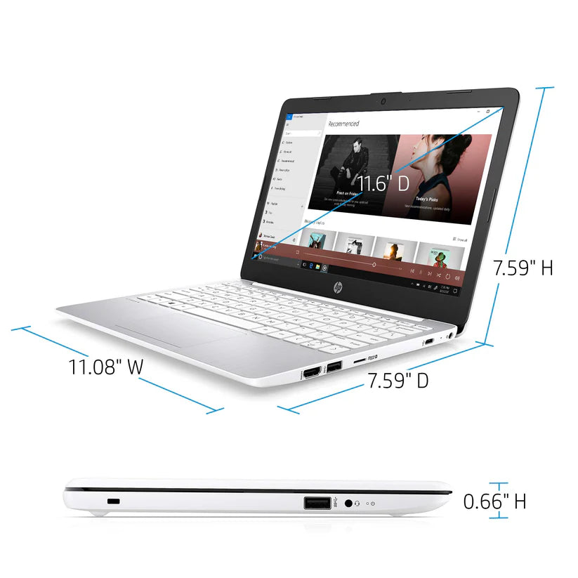 HP Stream 11.6-inch HD Laptop, Intel Celeron N4000, 4 GB RAM 32 GB, Windows 10 Home i