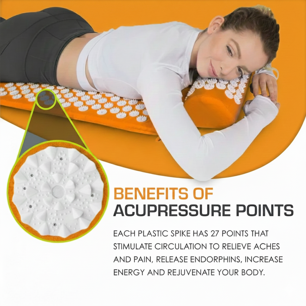 Acupressure Mat and Pillow Set