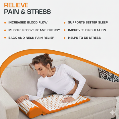 Acupressure Mat and Pillow Set