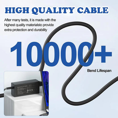 65W Universal USB C Type C Laptop Charger for Lenovo Thinkpad Yoga Dell HP Acer Asus Samsung Google and More Type C Fast Charging Laptop Computer Power Adapter