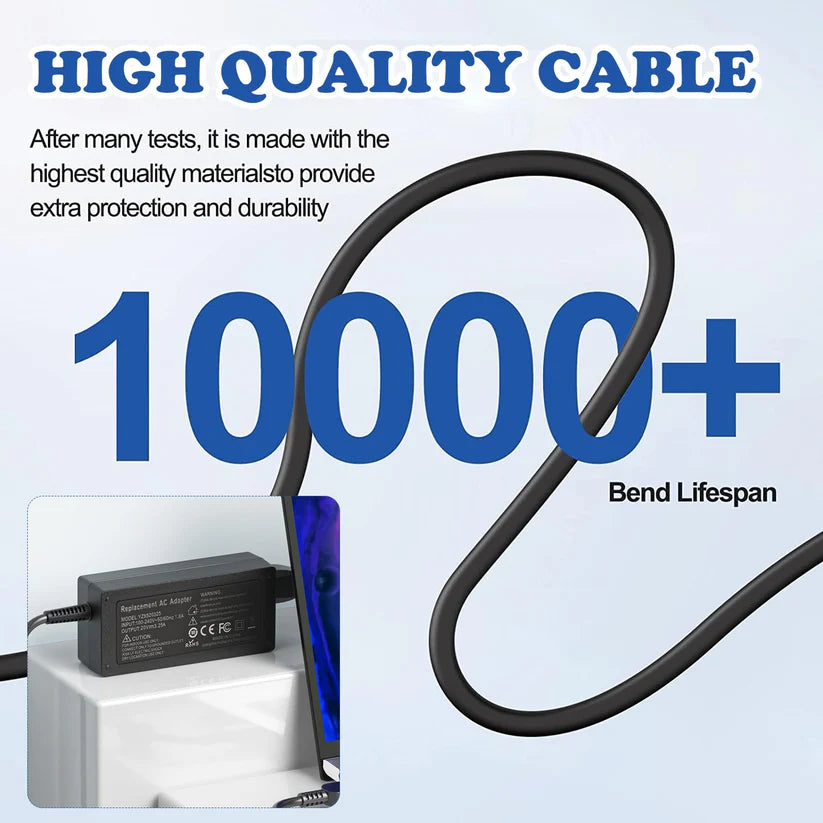 65W Universal USB C Type C Laptop Charger for Lenovo Thinkpad Yoga Dell HP Acer Asus Samsung Google and More Type C Fast Charging Laptop Computer Power Adapter